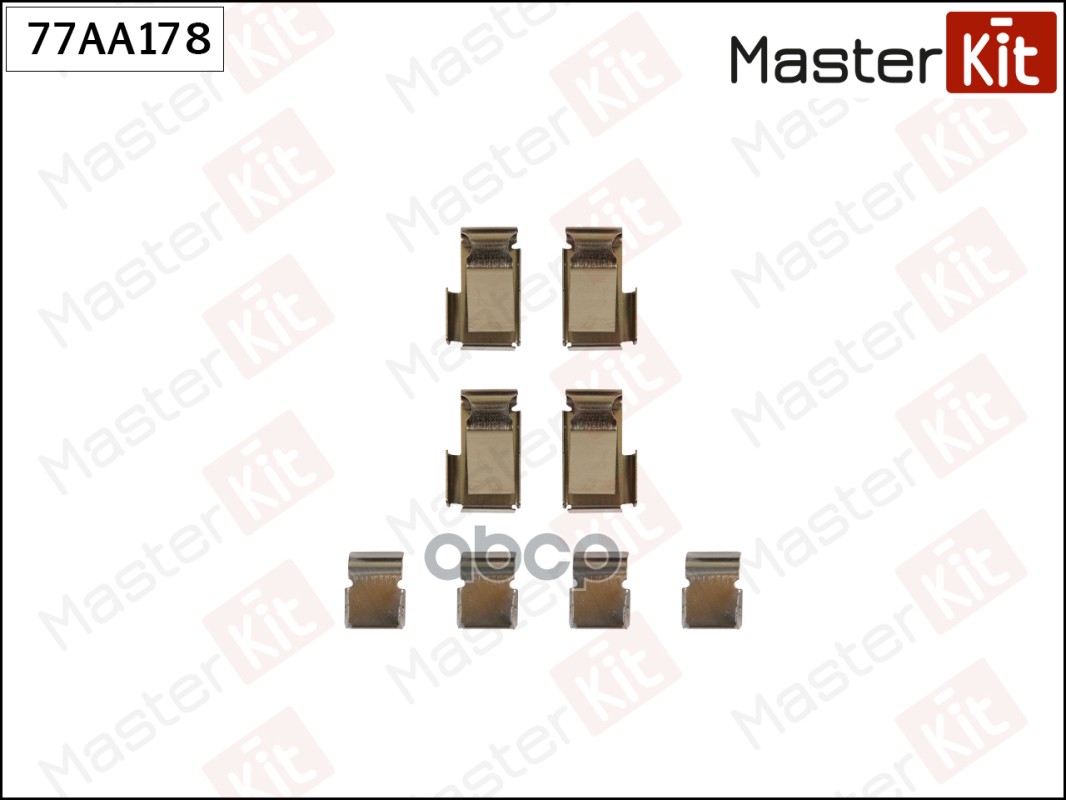 Комплект установочный тормозных колодок Mitsubishi Lancer VIII(CY_A,CZ_A),Outlander II 06- MasterKit арт. 77AA178