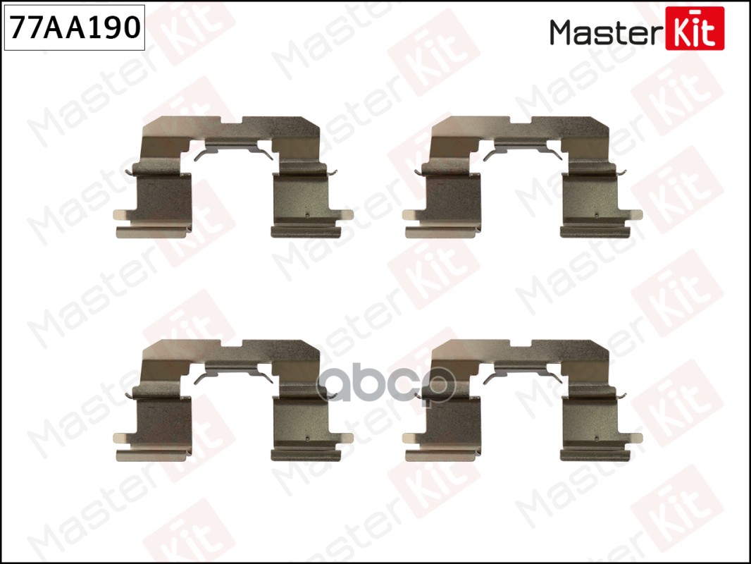 Комплект установочный тормозных колодок Toyota Yaris(_P1_) 99-05 MasterKit арт. 77AA190