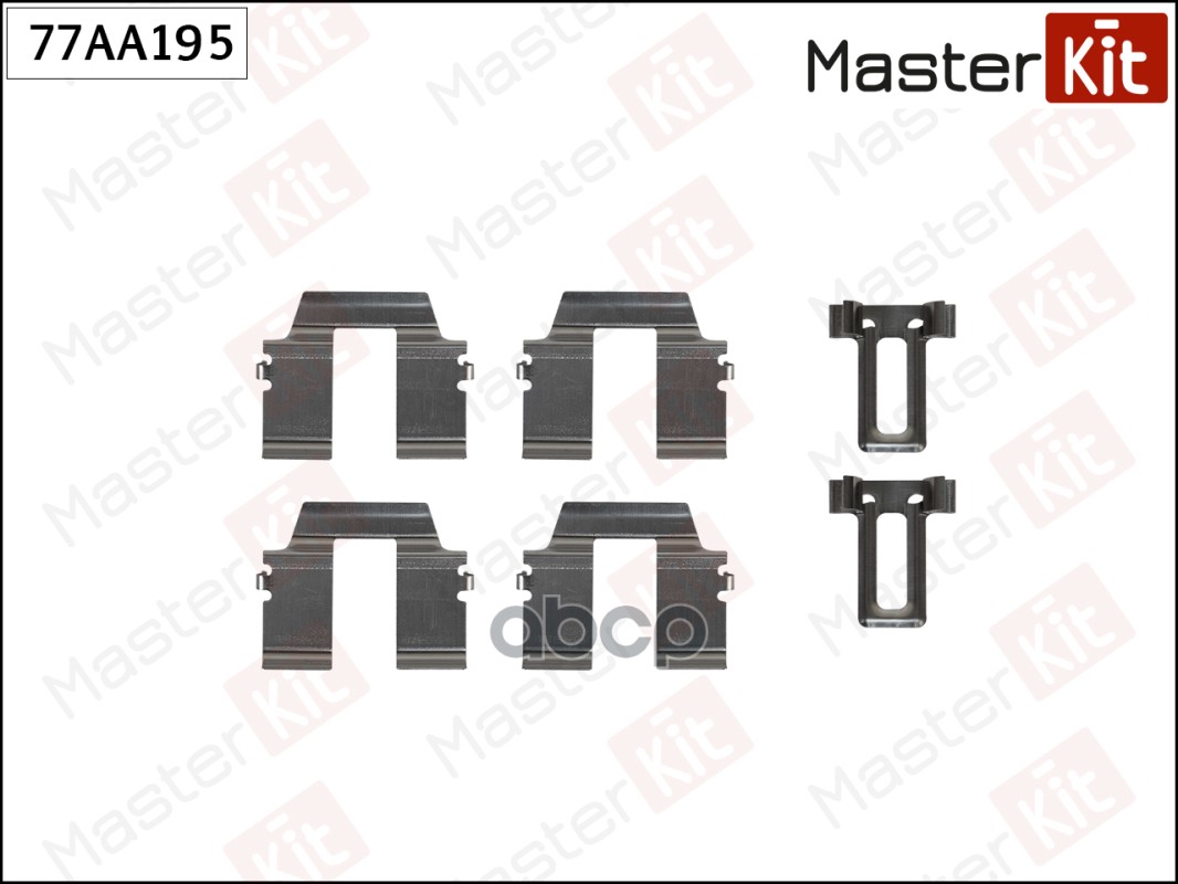 Комплект установочный тормозных колодок Ford MONDEO III (B5Y) 2000 - 2007 77AA195 MasterKit арт. 77AA195