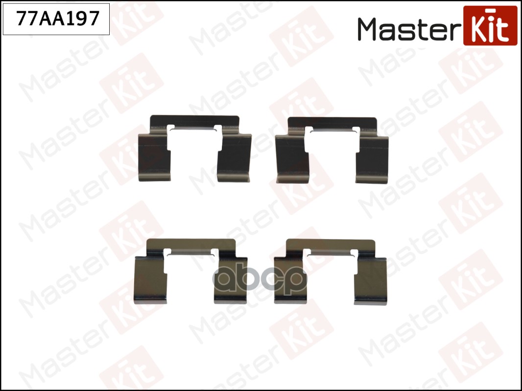 Комплект установочный тормозных колодок Nissan Almera II(N16),Primera(P12) 00- MasterKit арт. 77AA197