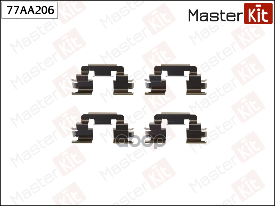 Комплект установочный тормозных колодок Land Rover Freelander(L314) 98-06 MasterKit арт. 77AA206