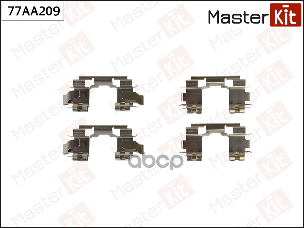 Комплект установочный тормозных колодок Honda CIVIC VI седан (EJ, EK) 1995 - 2001 MasterKit арт. 77AA209