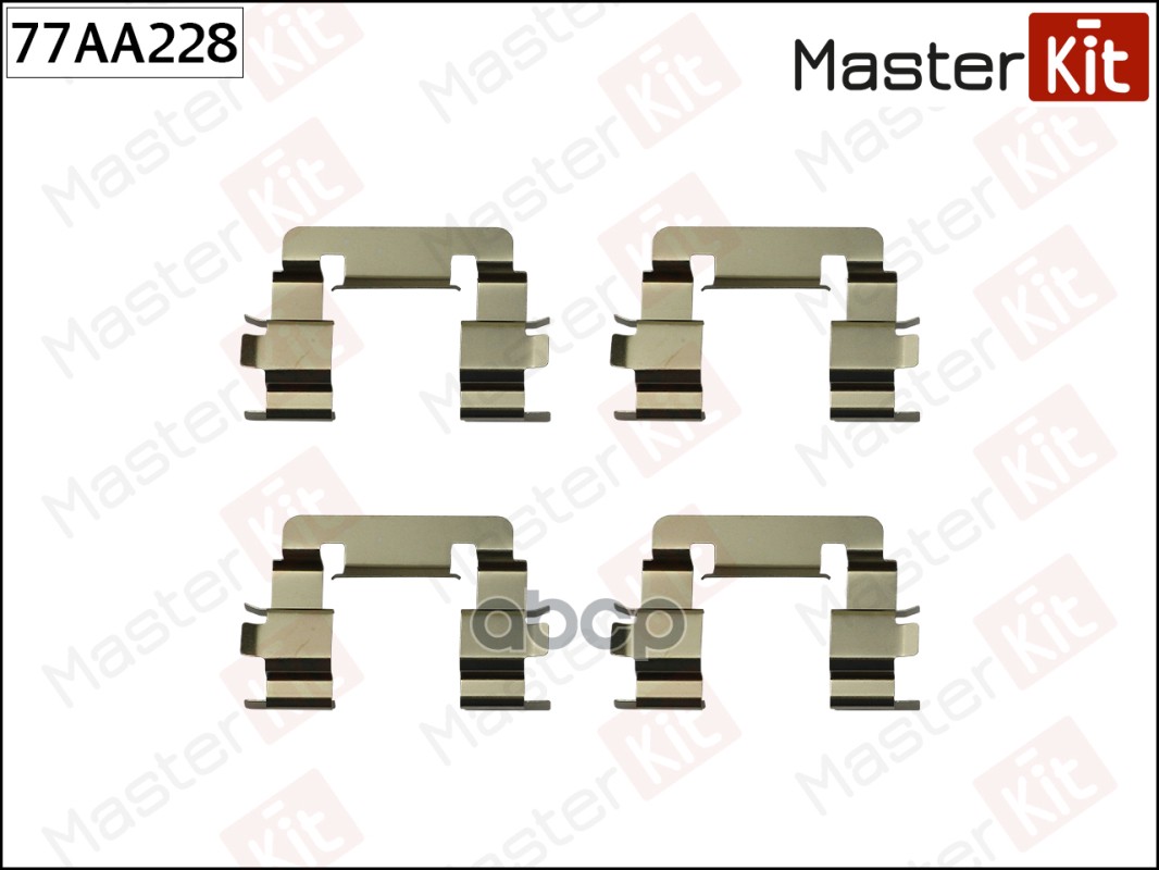 Комплект установочный тормозных колодок NISSAN PRIMERA 01-02-, HONDA ACCORD VI 03-97-12-00 77AA228 MasterKit арт. 77AA228