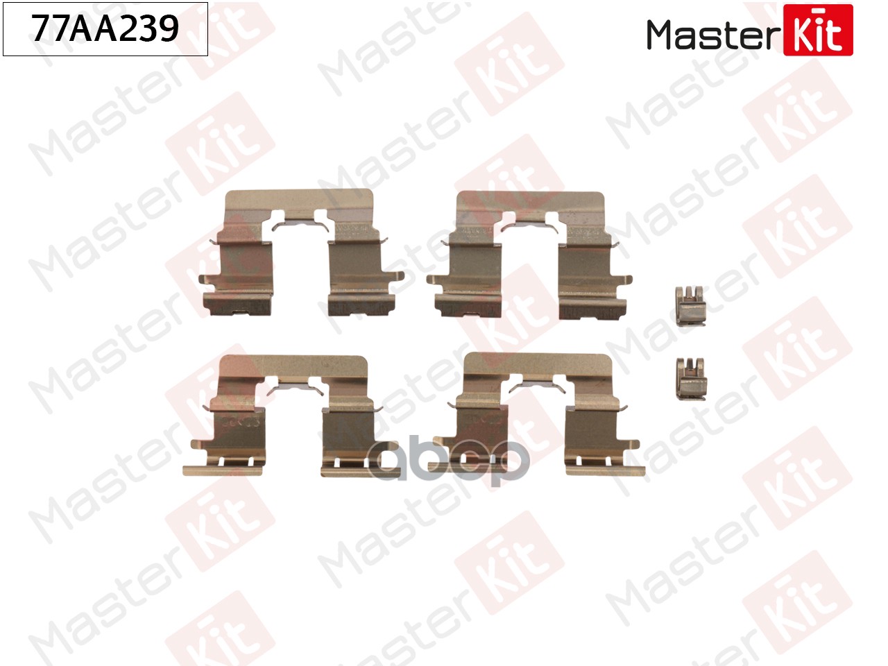 Комплект установочный тормозных колодок Toyota Avensis Verso(_M2_) 01-11 MasterKit арт. 77AA239