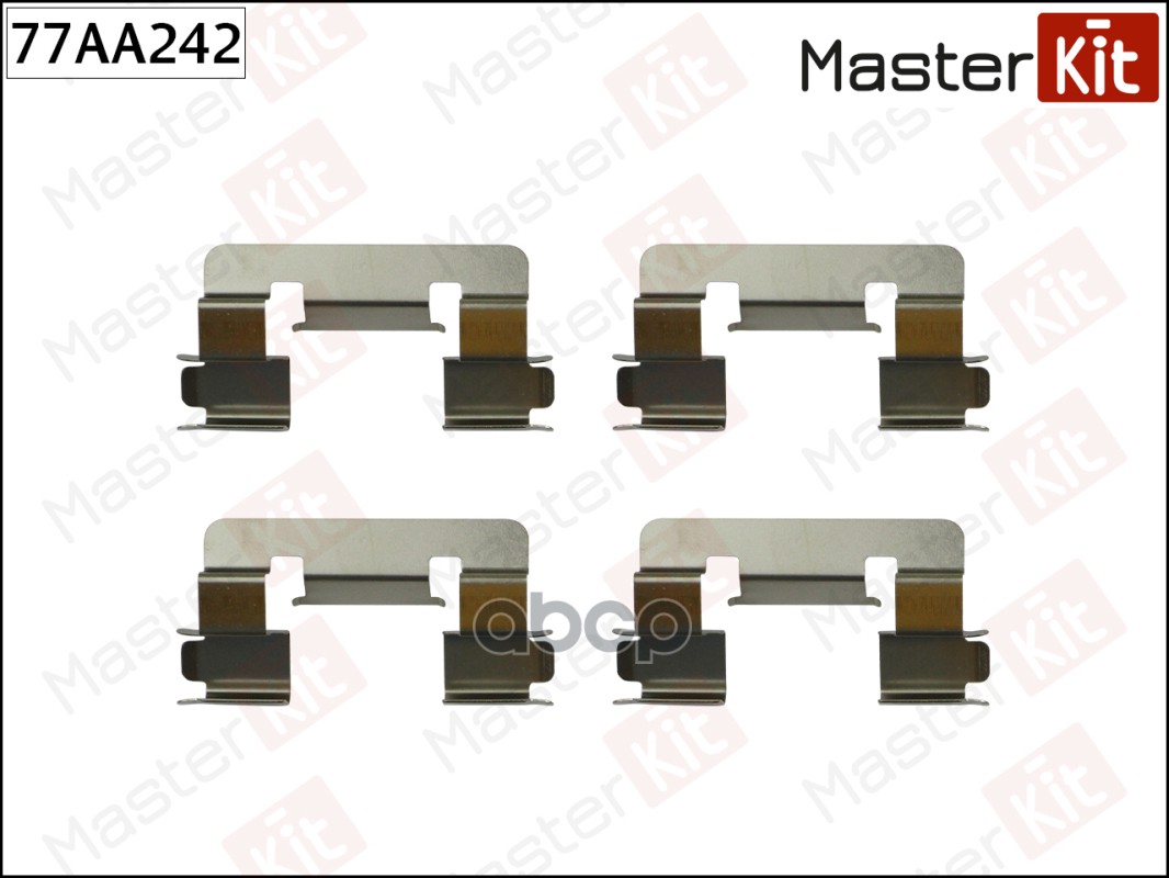77AA242 Комплект установочный тормозных колодок Toyota COROLLA (_E12_) 2000 - 2008 MasterKit арт. 77aa242