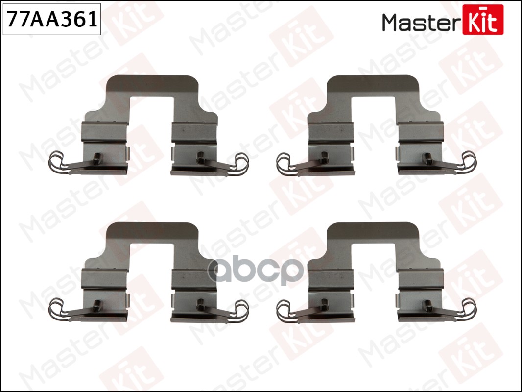 Комплект установочный тормозных колодок Audi A4 (8K2, B8) 2007 - 2015 77AA361 MasterKit арт. 77AA361