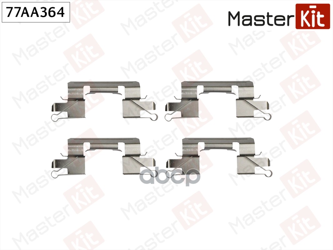 77AA364 Комплект установочный тормозных колодок Nissan PATHFINDER III (R51) 2005 - MasterKit арт. 77aa364