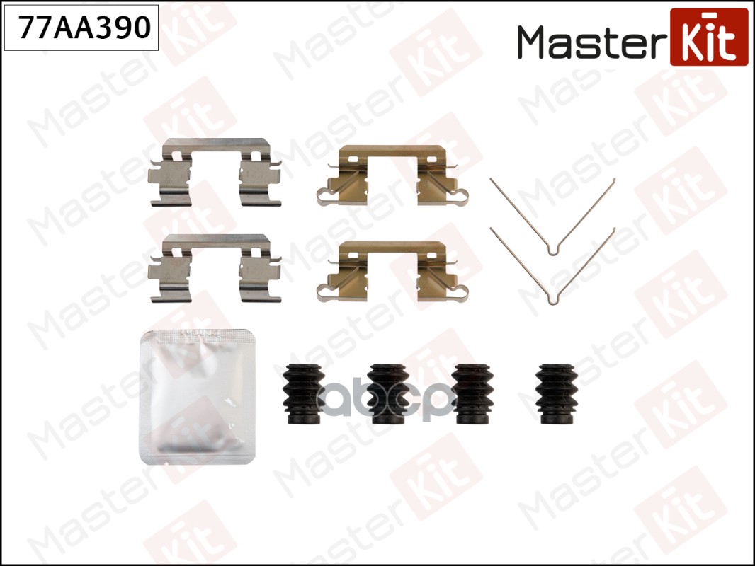 Комплект установочный тормозных колодок Honda CR-V III(RE_),Jazz III(GE_,GG_,GP_) 06- MasterKit арт. 77AA390