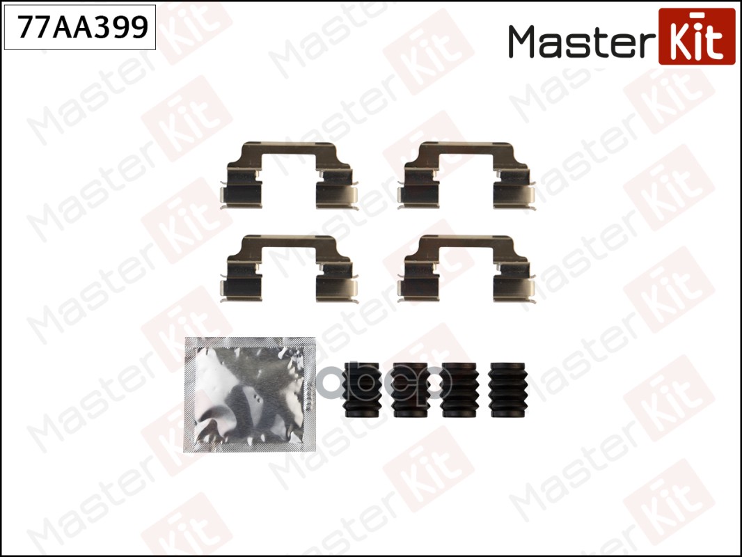 Комплект установочный тормозных колодок BMW 5(F10,F11),6(F13) 09- MasterKit арт. 77AA399