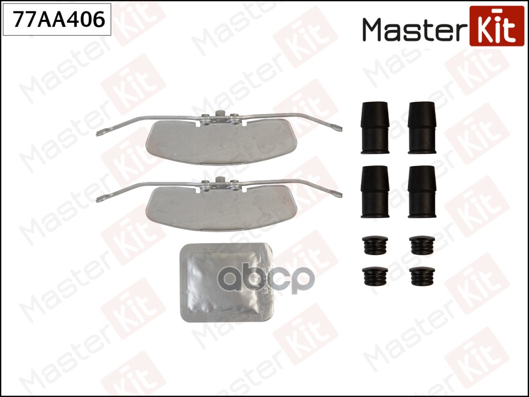 Комплект установочный тормозных колодок VW Golf VI(5K1) 08-13,Audi TT(8J3) 06-15 MasterKit арт. 77AA406
