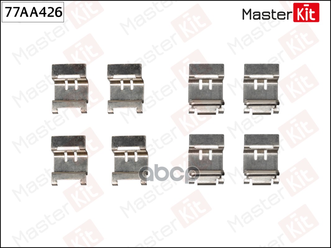 77AA426 Комплект установочный тормозных колодок Toyota COROLLA седан (_E18_  ZRE1_) 2013 - MasterKit арт. 77aa426