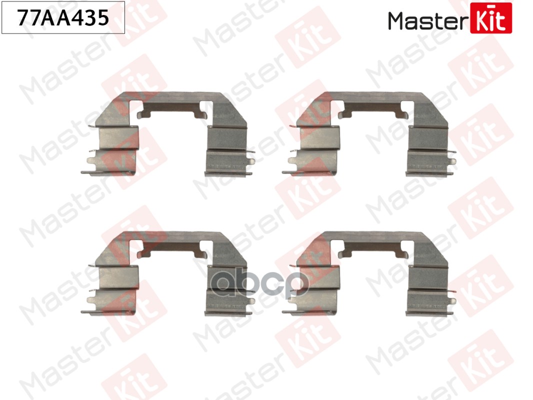 Комплект установочный тормозных колодок Chevrolet AVEO седан (T300) 2011 - 77AA435 MasterKit арт. 77AA435