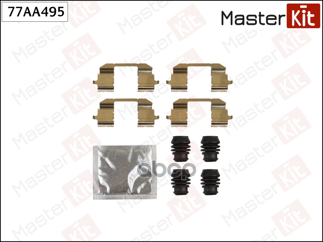 77AA495 Комплект установочный тормозных колодок Honda CIVIC VII седан (ES  ET) 2000 - 2006 MasterKit арт. 77aa495