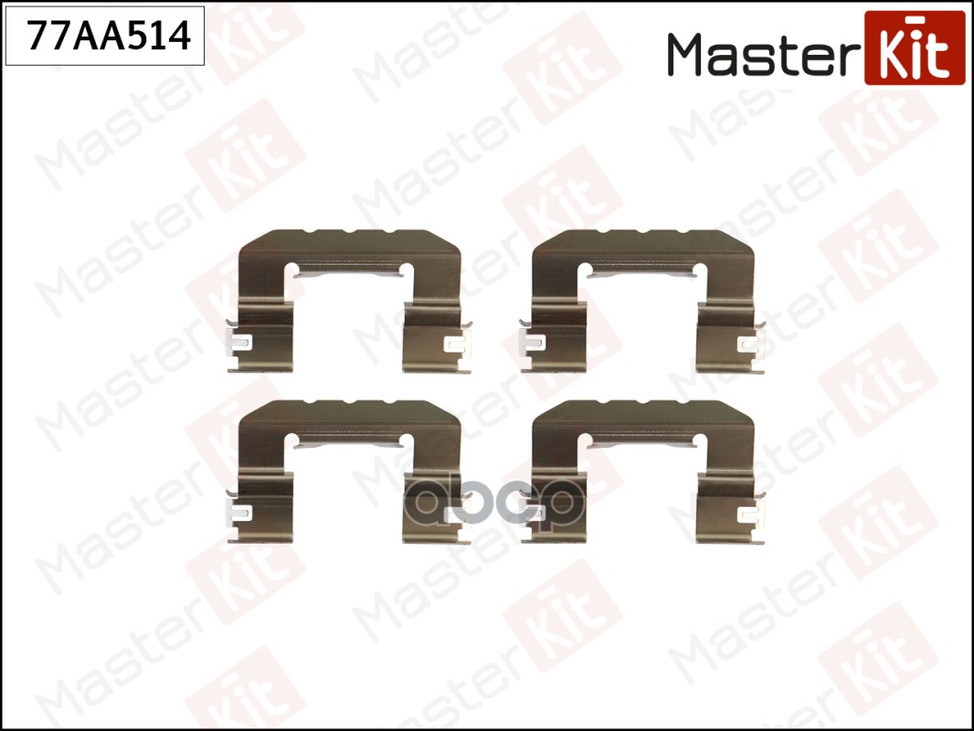 Комплект установочный тормозных колодок Hyundai i30(GD) 11-,Kia Ceed(JD) 12- MasterKit арт. 77AA514