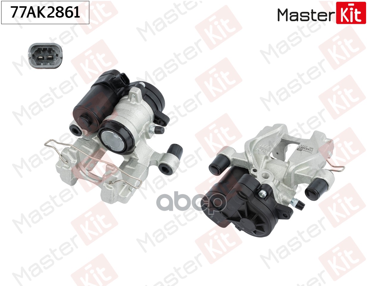 Суппорт тормозной зад. лев. Ford Mondeo V(CD,CF,CE),Galaxy(CK),Kuga II(DM2),S-MAX(CJ) 12- MasterKit арт. 77AK2861