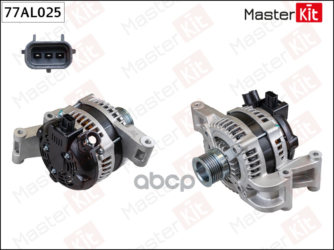 Генератор Ford C-Max(DM2),Focus II(DA_,HCP,DP,FFS,DS,DB_,FCH,DH) 03- (14V,120A) MasterKit арт. 77AL025
