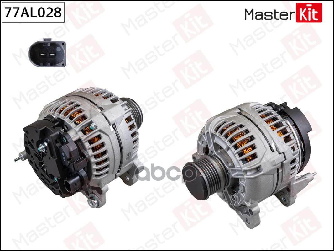 77AL028 Генератор AUDI/VW 1.6TDi-2.5TDi 03-09 (14V 140A) MasterKit арт. 77al028