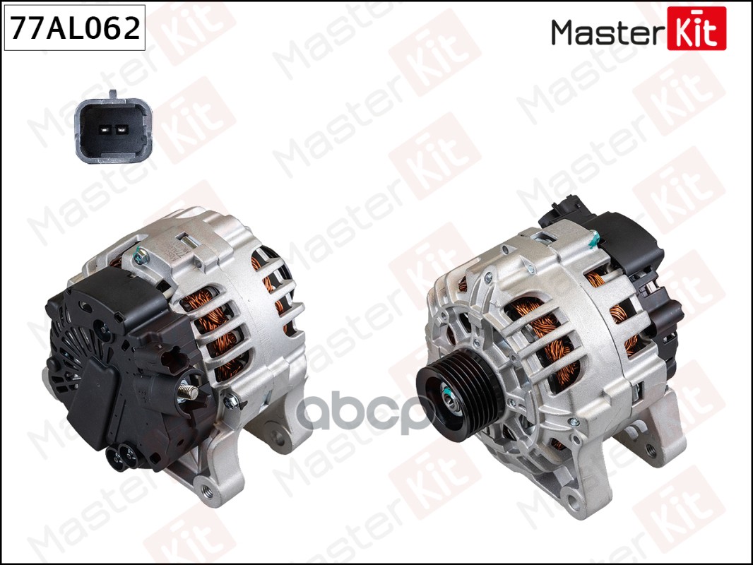 Генератор Citroen C2(JM_),C3 I(FC_,FN_) 02-,Peugeot 207(WA_,WC_),307(3A/C) 00- (14V,90A) MasterKit арт. 77AL062