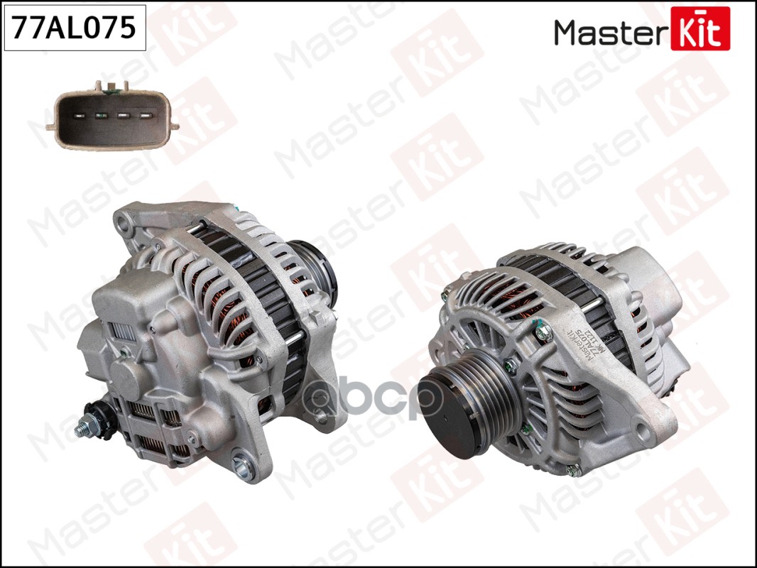 Генератор Mitsubishi Lancer VIII(CY_A,CZ_A),Outlander III(GG_W,GF_W,ZJ) 07- (12V,105A) MasterKit арт. 77AL075