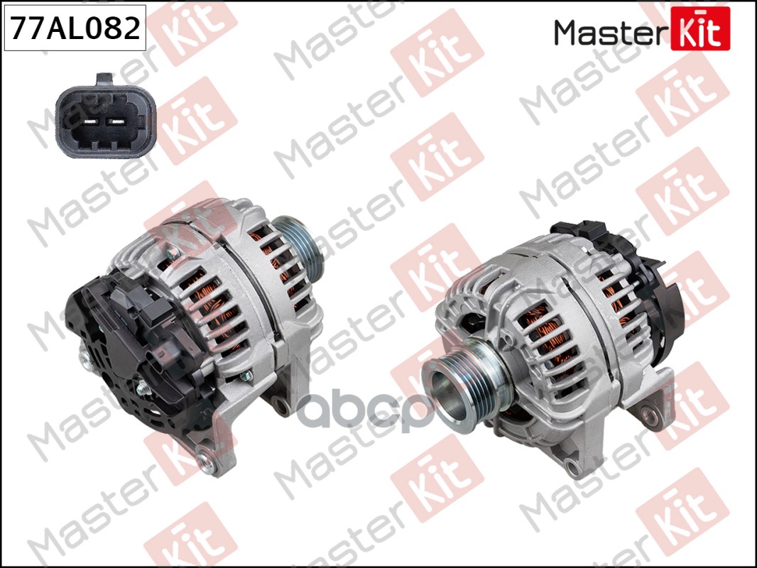 77AL082 Генератор Opel ASTRA H (A04)/VECTRA C (Z02) 2002 - 2014 (14V 120A) MasterKit арт. 77al082