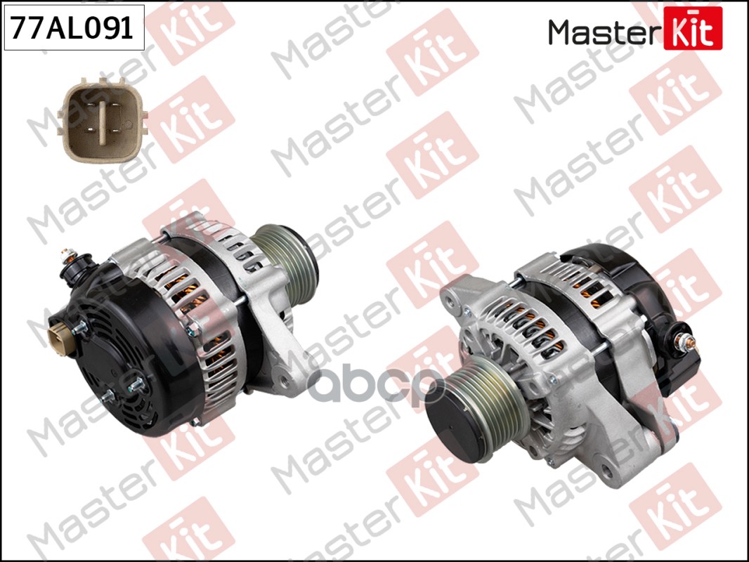 Генератор Toyota Hilux VII(_N1_,_N2_,_N3_),Land Cruiser Prado(_J12_) 02- (14V,80A) MasterKit арт. 77AL091