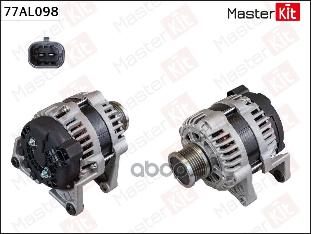 Генератор Chevrolet Aveo(T300),Cruze(J300) 09-,Opel Astra J(P10) 09- (14V,100A) MasterKit арт. 77AL098