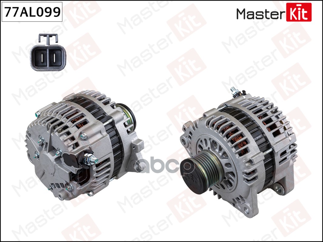 77AL099 Генератор Nissan QASHQAI/QASHQAI +2 I (J10  JJ10)/X-TRAIL (T31) 2006 - 2014 (14V 110A) MasterKit арт. 77al099