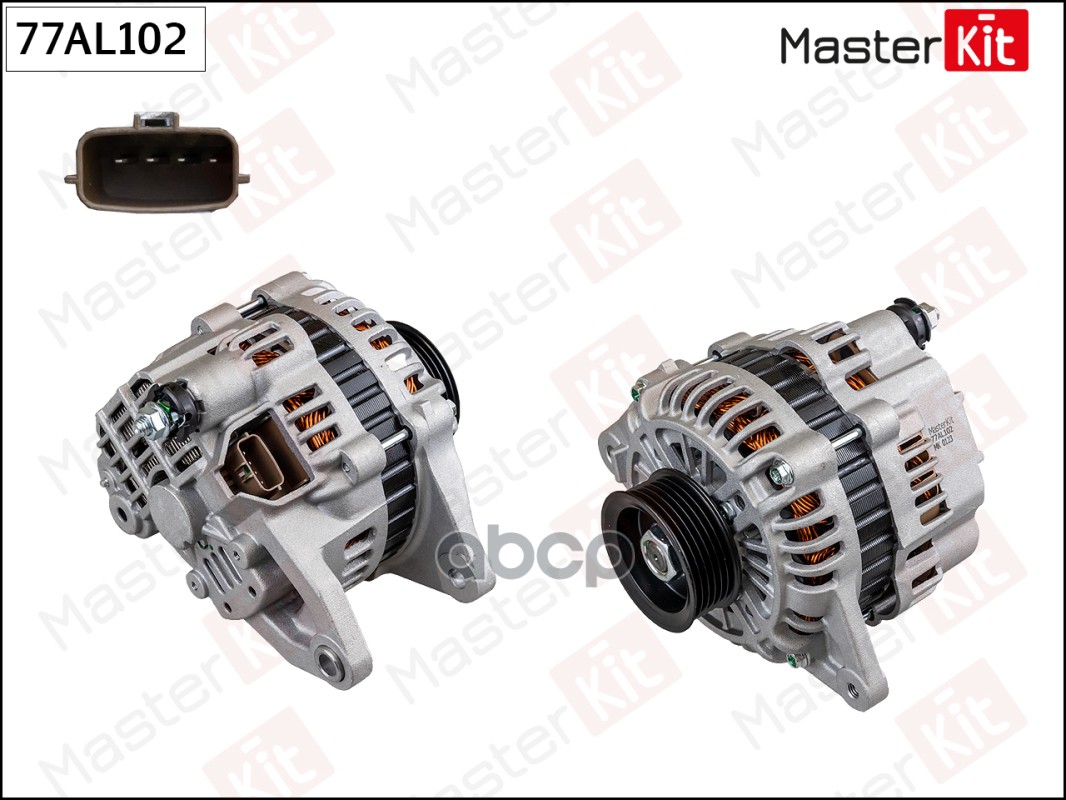 77AL102 Генератор Mitsubishi L 200/TRITON (KA_T  KB_T) 2004 - 2015 (14V 120A) MasterKit арт. 77al102