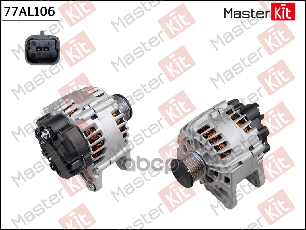 Генератор Renault Duster(HS_),Grand Scenic III(JZ0/1_),Megane III(DZ0/1_) 08- (14V,120A) MasterKit арт. 77AL106