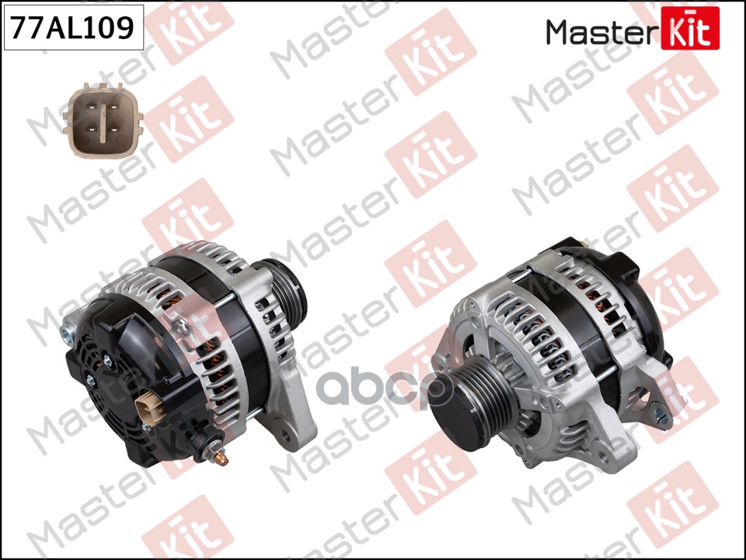 77AL109 Генератор Hyundai ix35 (LM  EL  ELH)/Kia SPORTAGE (QL  QLE) 2009 - (14V 150A) MasterKit арт. 77al109