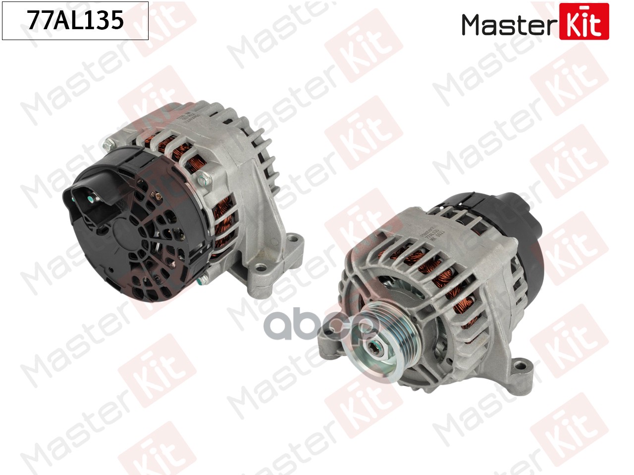 Генератор Fiat 500(312_),Doblo(263_),Grande Punto(199_) 05-,Ford Ka(RU8) 08- (14V,120A) MasterKit арт. 77AL135
