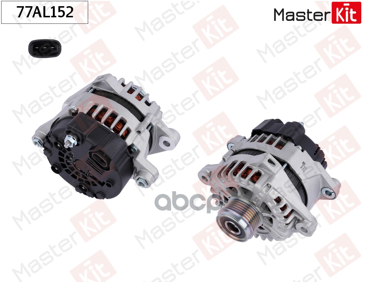 Генератор Hyundai SANTA FE III (DM, DMA)/Kia OPTIMA (JF) 2012 - (14V 130A) MasterKit арт. 77AL152