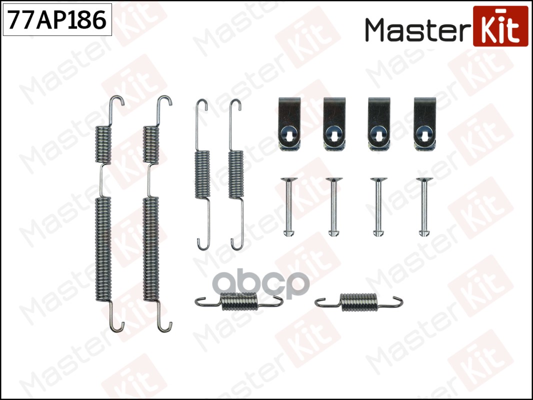Комплект установочный барабанных колодок Hyundai ACCENT III (MC) 2005 - 2010 MasterKit арт. 77AP186