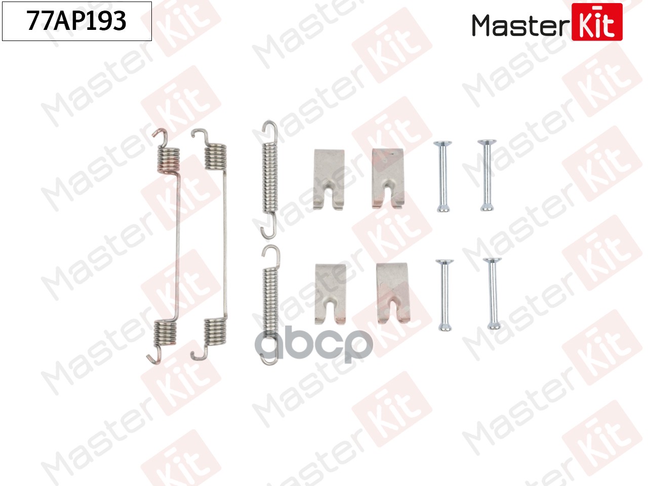 Комплект установочный барабанных колодок Nissan NOTE (E11, NE11) 2005 - 2013 MasterKit арт. 77AP193