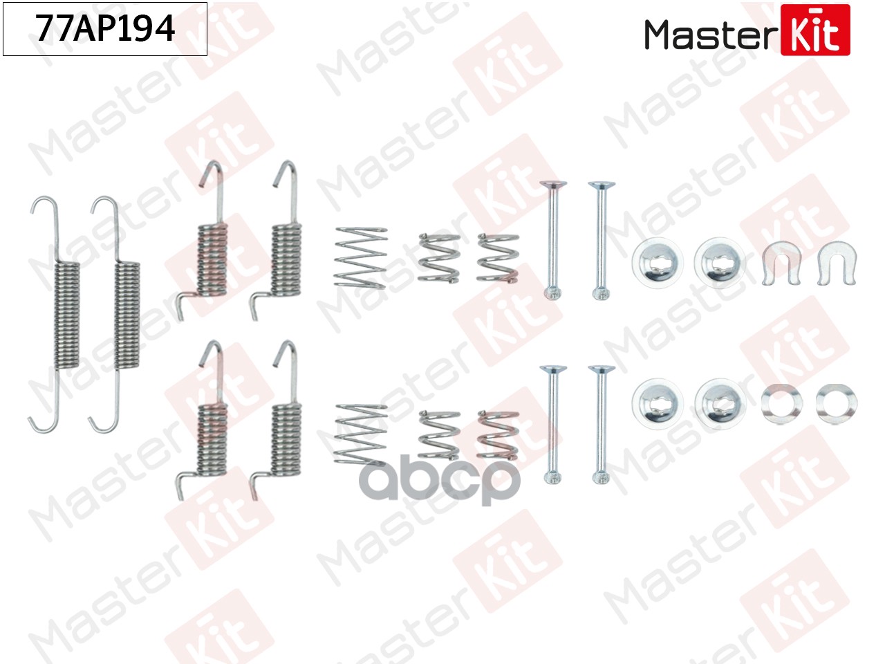 77AP194 Комплект установочный барабанных колодок Mitsubishi ASX (GA_W_) 2010 MasterKit арт. 77ap194