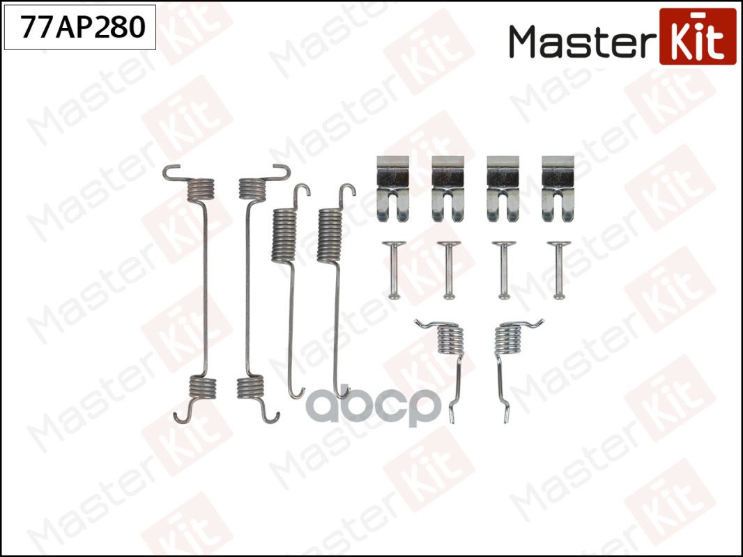 Комплект установочный барабанных колодок Ford FOCUS (DAW, DBW) 1998 - 2007 77AP280 MasterKit арт. 77AP280