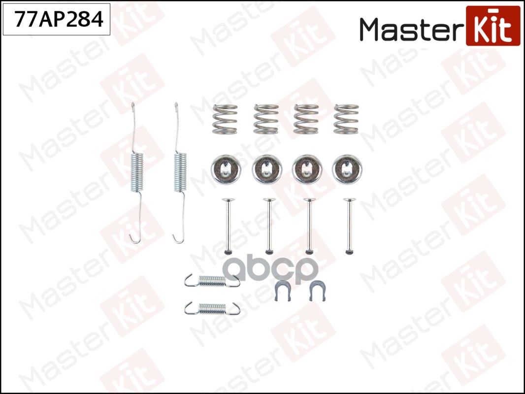 77AP284 Комплект установочный барабанных колодок Toyota YARIS (_P1_) 1999 - 2005 MasterKit арт. 77ap284
