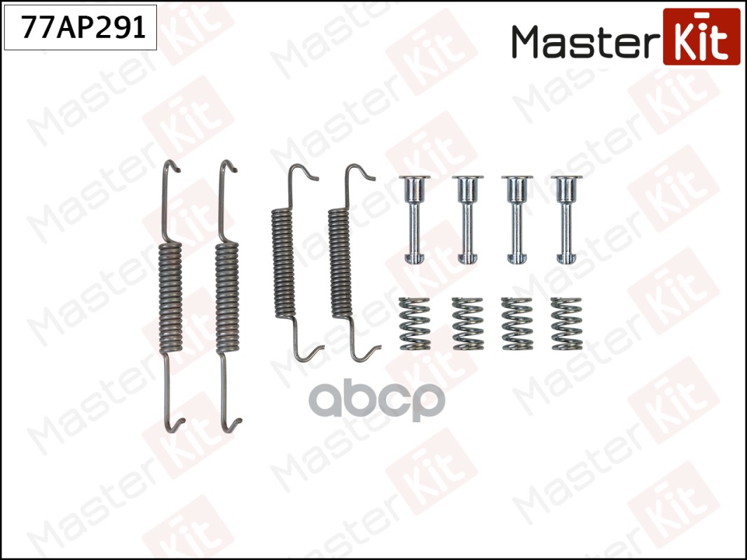 Комплект установочный барабанных колодок Peugeot 406 (8B) 1995 - 2005 77AP291 MasterKit арт. 77AP291