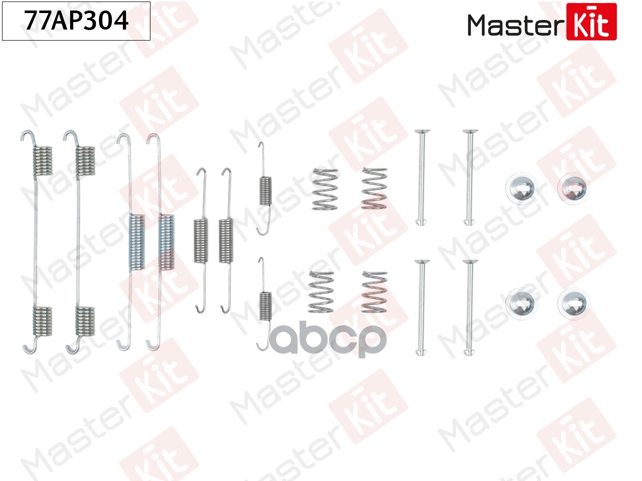 Комплект установочный барабанных колодок Hyundai SANTA F? I (SM) 2000 - 2006 77AP304 MasterKit арт. 77AP304