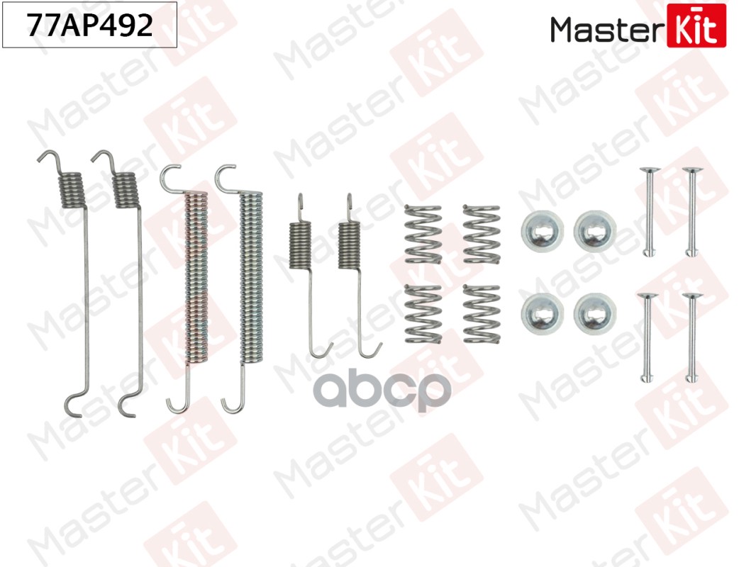 Комплект установочный барабанных колодок Peugeot 405 II (4B) 1992 - 1999 77AP492 MasterKit арт. 77AP492