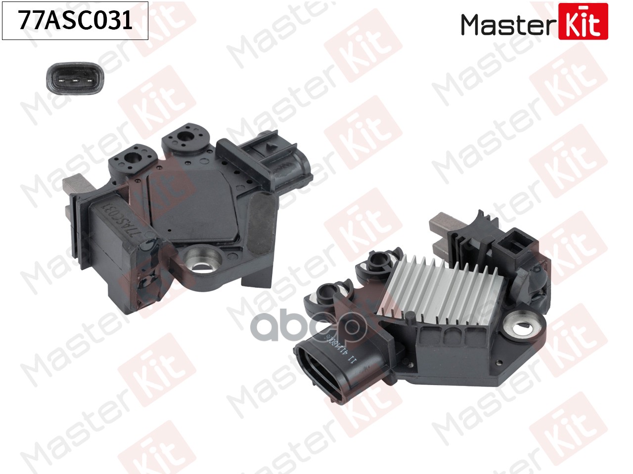 Регулятор напряжения генератора Hyundai Solaris I(RB),Tucson(TL) 10-,Kia Rio III(UB) 10- MasterKit арт. 77ASC031