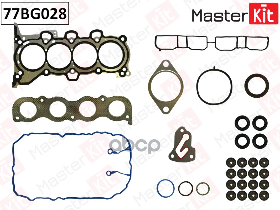 Верхний комплект прокладок ГБЦ Hyundai ix35, Sonata, Tucson / Kia Sportage (G4NA) 2.0i MasterKit арт. 77BG028