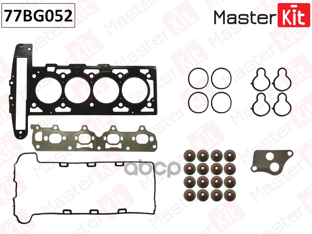 Верхний комплект прокладок ГБЦ Opel Astra,Vectra 2.2 16V Z22SE 00- MasterKit арт. 77BG052