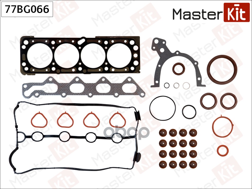 77BG066 Комплект прокладок ДВС CHEVROLET Aveo/Lacetti 1 4/1 6 F14D3/F16D3 MasterKit арт. 77bg066
