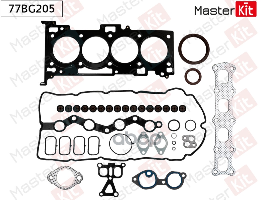 77BG205 Комплект прокладок двигателя Mitsubishi LANCER VIII (CY_A  CZ_A) 4B12 MasterKit арт. 77bg205