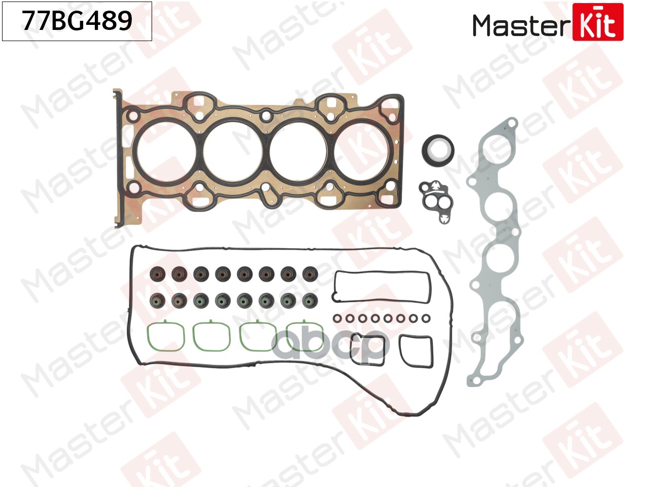 Комплект прокладок ГБЦ Ford FOCUS II (DB_, FCH, DH) QQDB,QQDA,Q7DA MasterKit арт. 77BG489