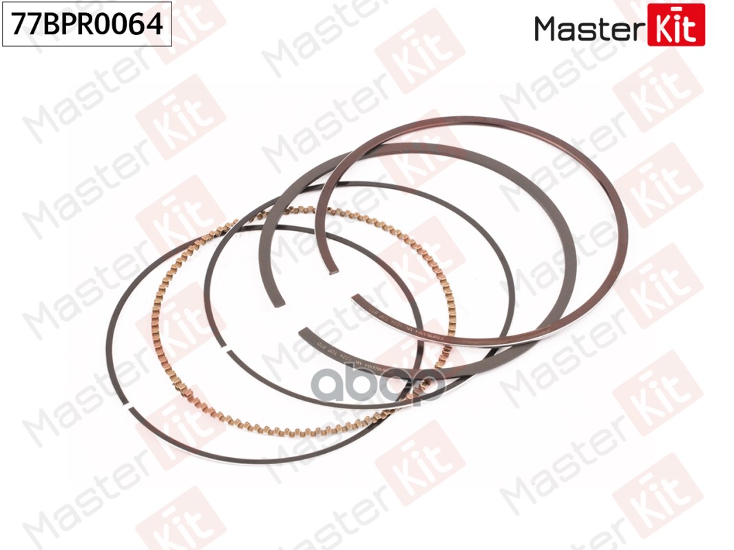 Кольца поршневые (к-т на 1 поршень)  (STD) HYUNDAI/KIA G4KD 77BPR0064 MasterKit арт. 77BPR0064