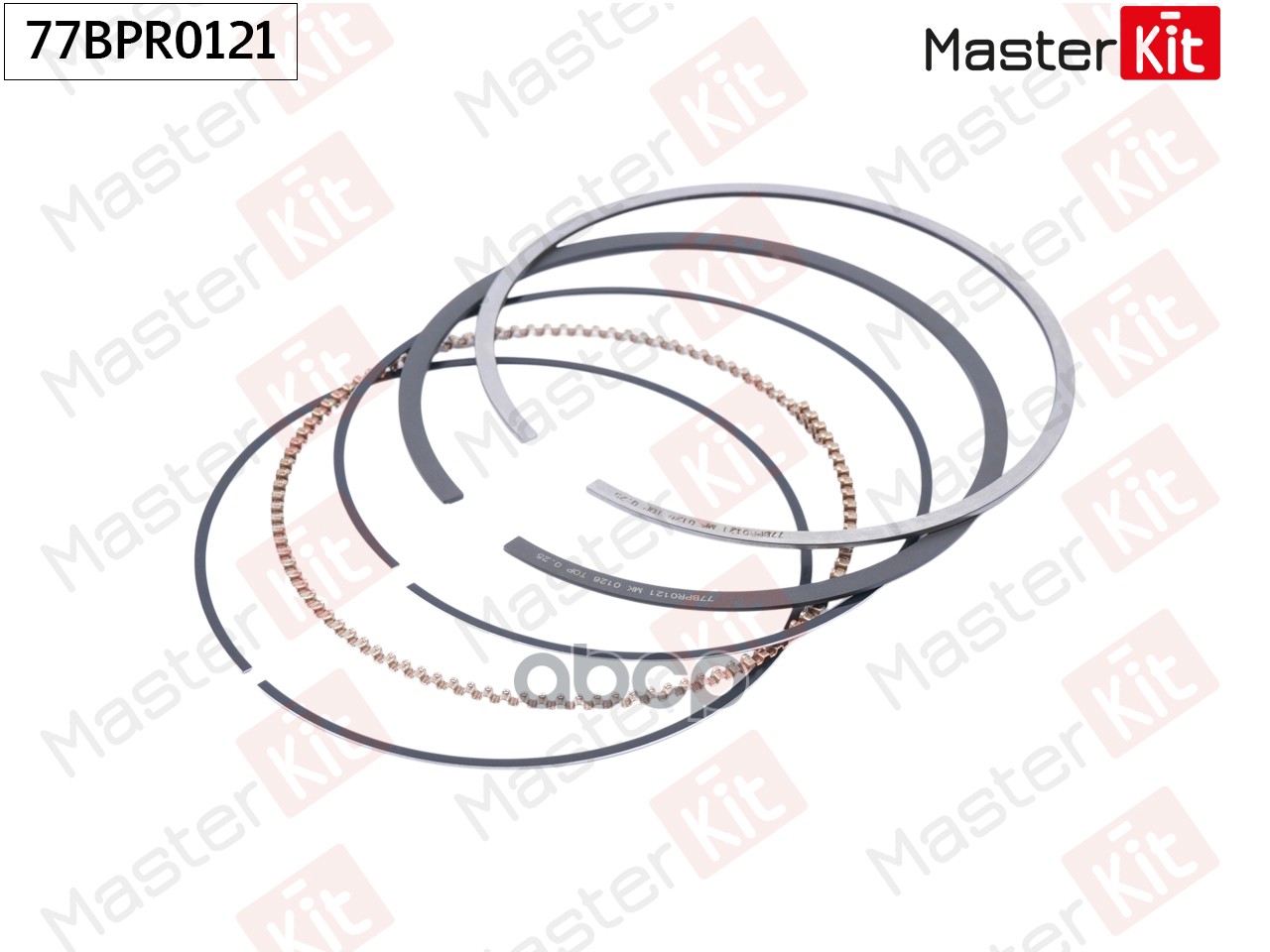 Кольца поршневые (к-т на 1 поршень) Hyundai/Kia/Mitsubishi G4KC/G4KE/4B12 77BPR0121 MasterKit арт. 77BPR0121