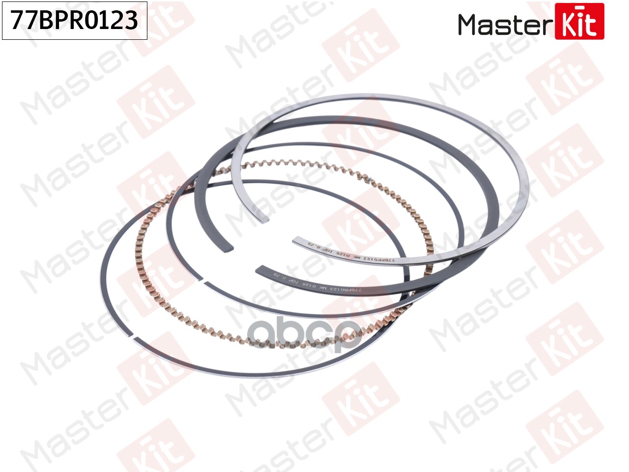 Кольца поршневые (к-т на 1 поршень) Hyundai/Kia/Mitsubishi G4KC/G4KE/4B12 77BPR0123 MasterKit арт. 77BPR0123