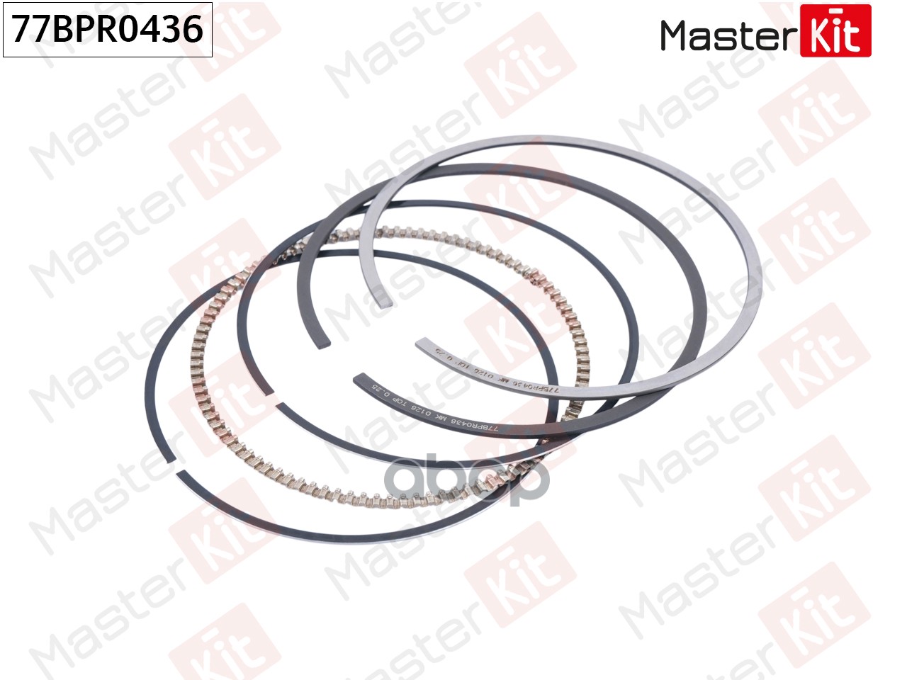 Кольца поршневые (к-т на 1 поршень) General Motors X18XE/ Z18XE/ LJ1 77BPR0436 MasterKit арт. 77BPR0436